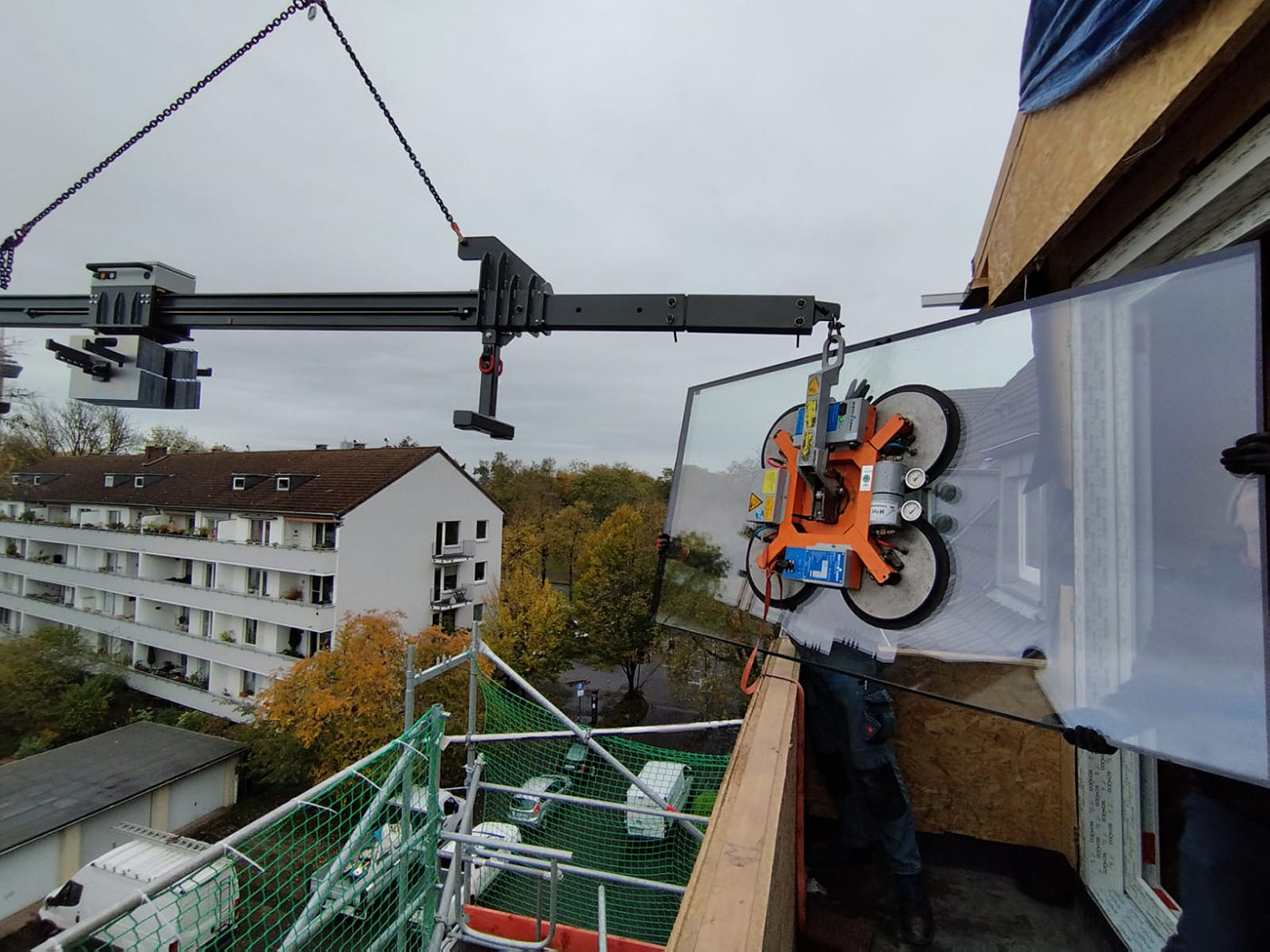 Autokran in Benutzung