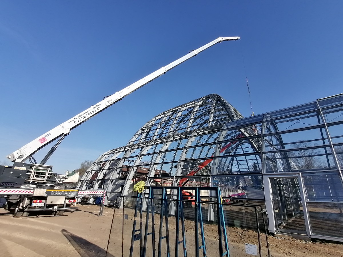 Autokran in Benutzung