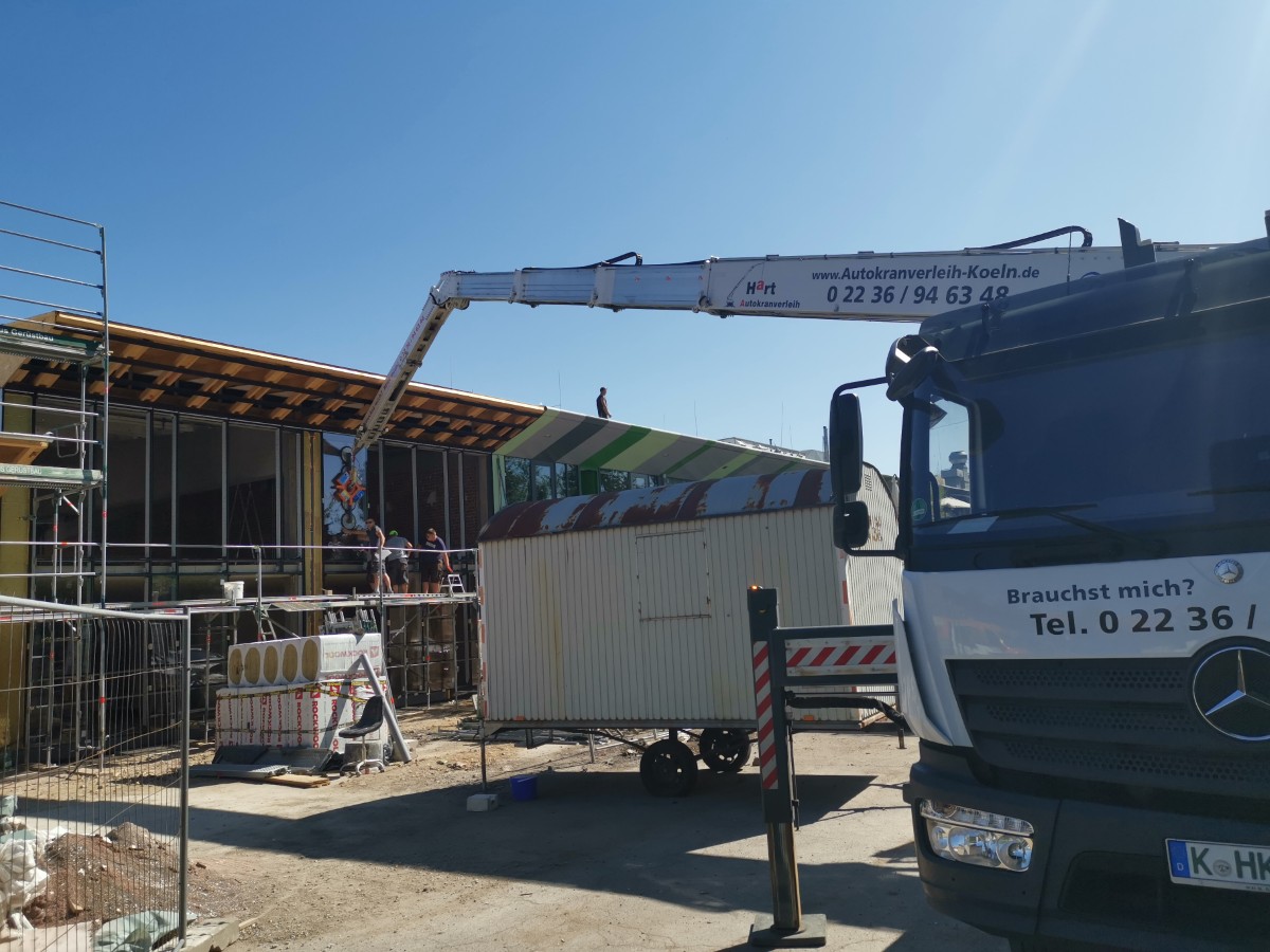 Autokran in Benutzung