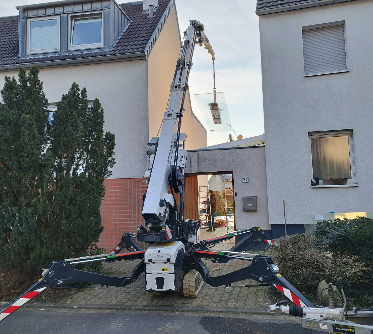 Autokran in Benutzung