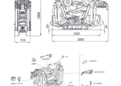 technische zeichnung minikran jekko spx532
