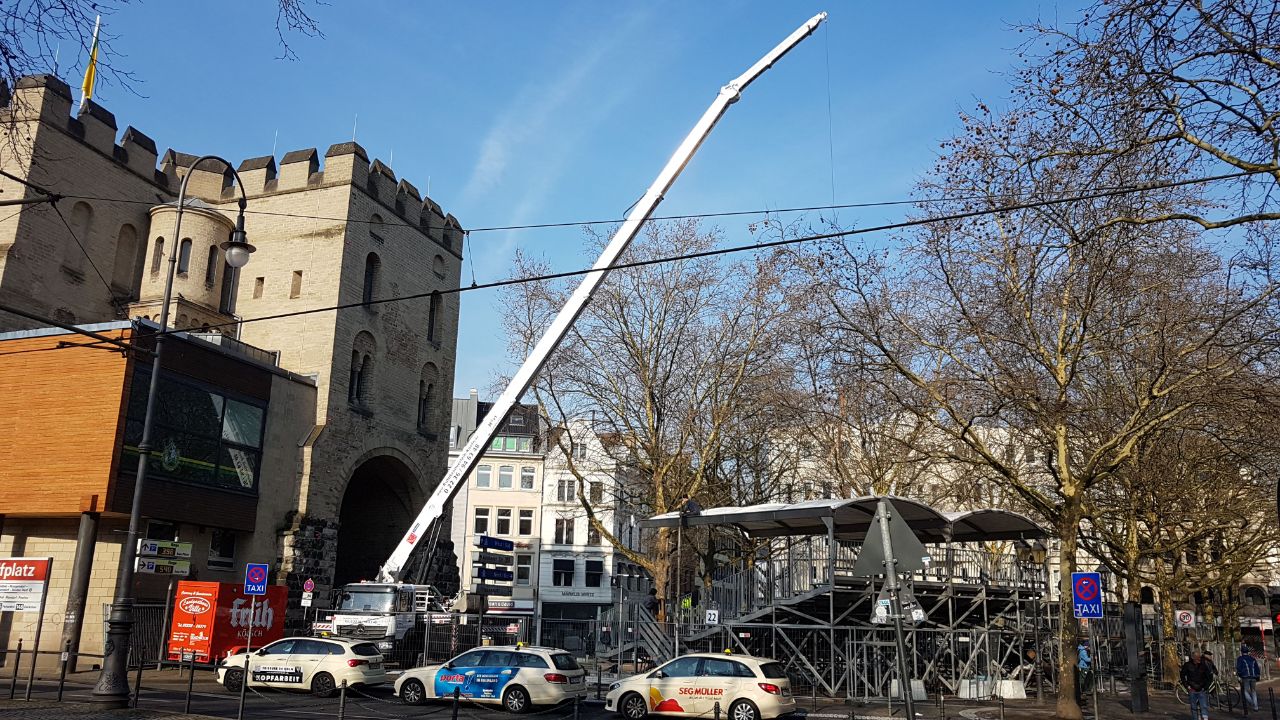 Autokran in Benutzung