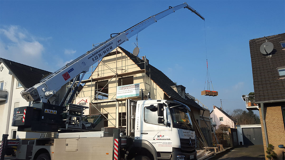 Autokran in Benutzung