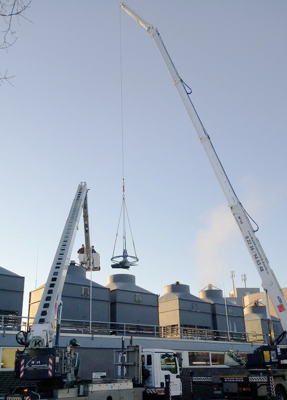 Autokran in Benutzung